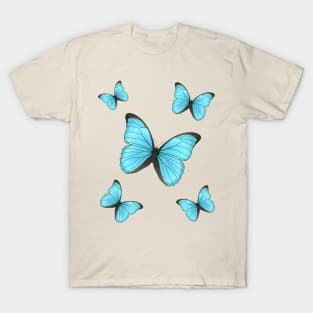 Morpho butterflies cartoon illustration T-Shirt